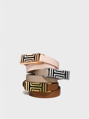 TORY BURCH•Fitbit brown leather wrap bracelet
